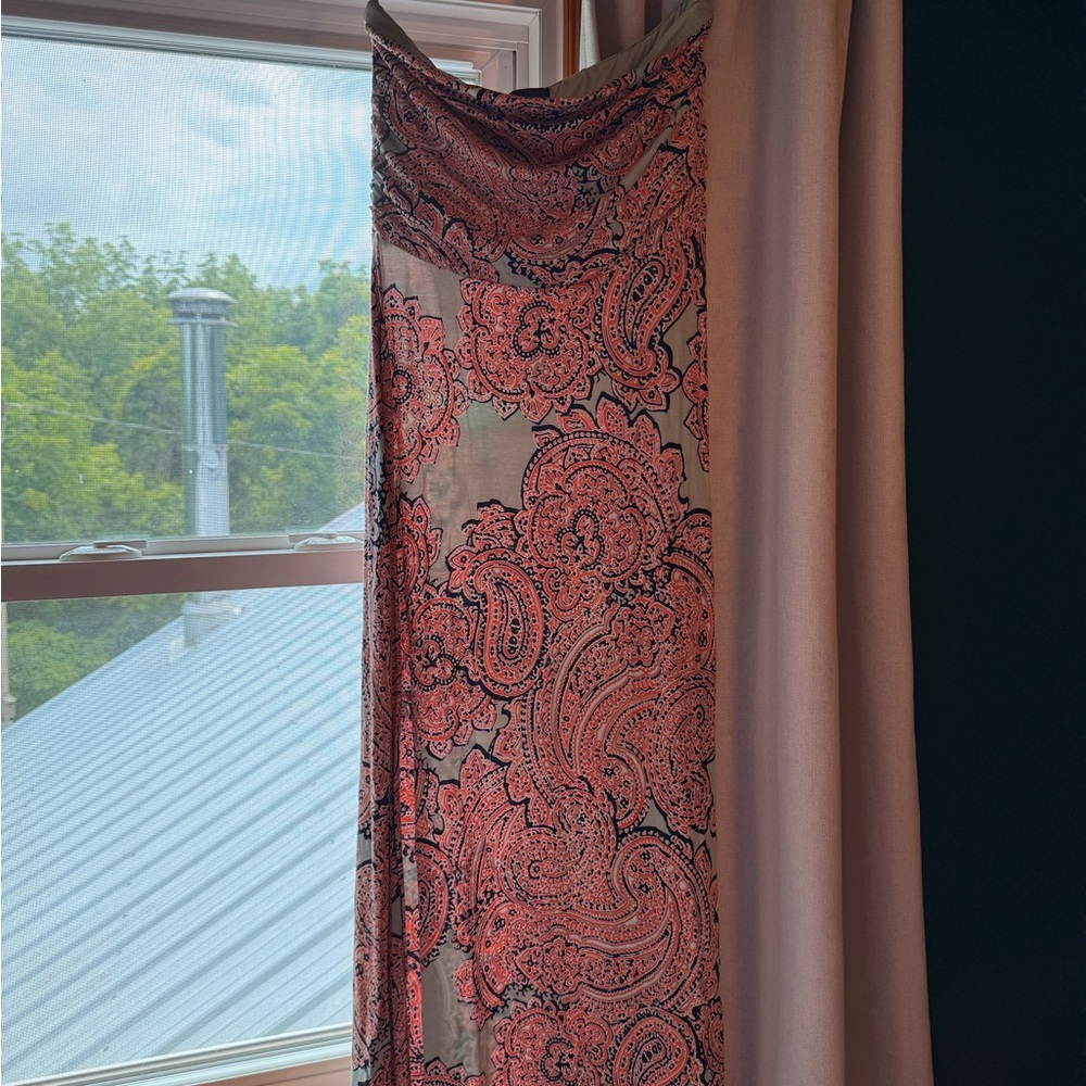 The Limited Pink and Mint Paisley Maxi Dress